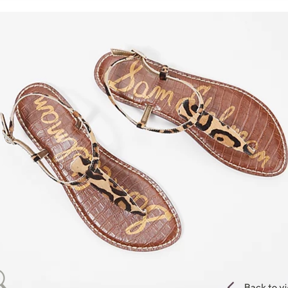 Sam Edelman GiGi Leopard Thong Sandals 8.5